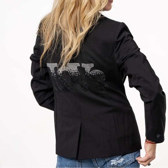 Hipchik Couture Ombre “LOVE” Black Blazer - Picture 3 of 16